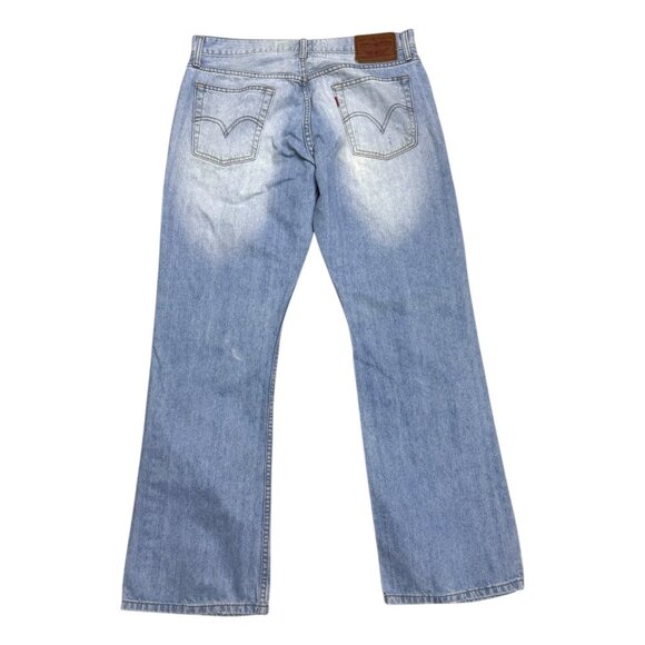 LEVIS Bootcut Distressed Light Wash Casual Denim Jeans Mens 34x32 - Picture 2 of 6